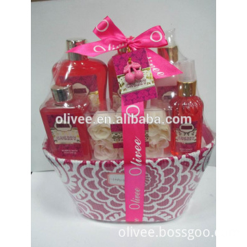 Shower gel body wash straw basket set